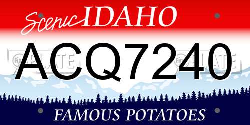ACQ7240 Idaho License Plate