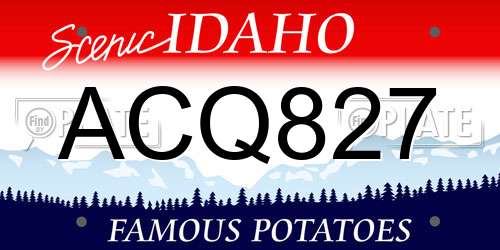 ACQ827 Idaho License Plate