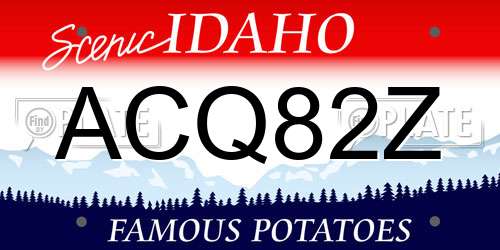 ACQ82Z Idaho License Plate
