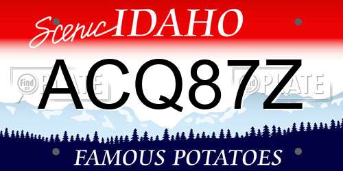 ACQ87Z Idaho License Plate