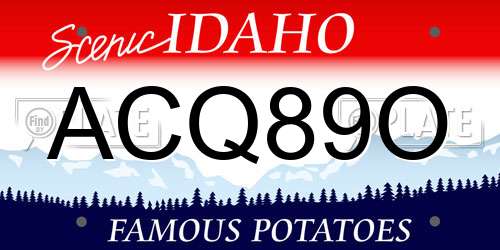 ACQ89O Idaho License Plate