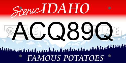 ACQ89Q Idaho License Plate