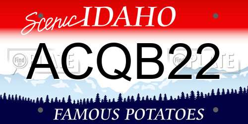 ACQB22 Idaho License Plate