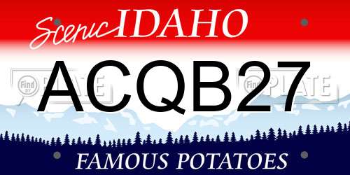 ACQB27 Idaho License Plate