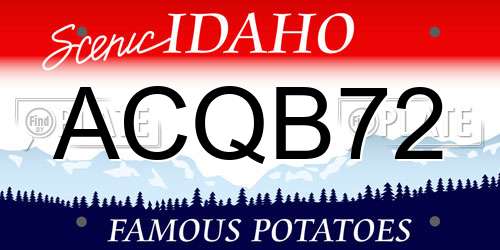 ACQB72 Idaho License Plate