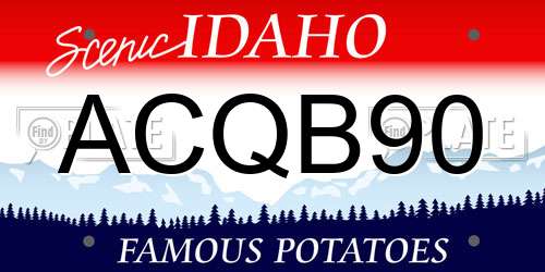 ACQB90 Idaho License Plate