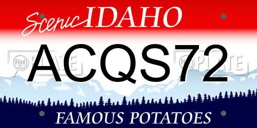 ACQS72 Idaho License Plate