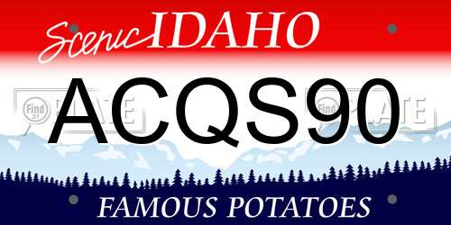 ACQS90 Idaho License Plate