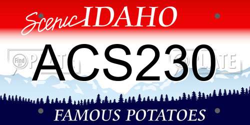 ACS230 Idaho License Plate