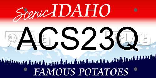 ACS23Q Idaho License Plate