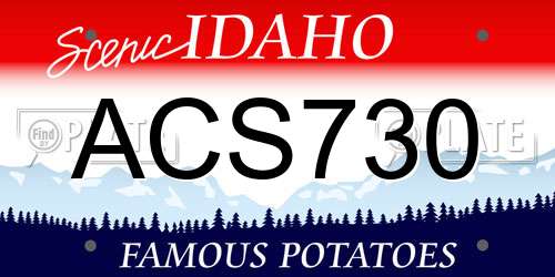 ACS730 Idaho License Plate