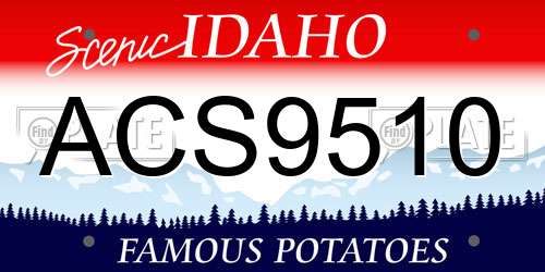 ACS9510 Idaho License Plate