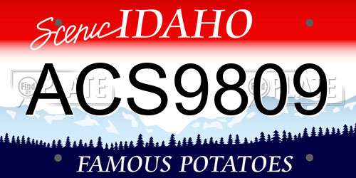 ACS9809 Idaho License Plate