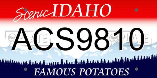 ACS9810 Idaho License Plate