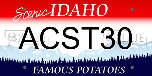 ACST30 Idaho License Plate