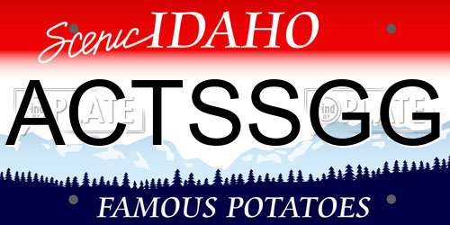 ACTSSGG Idaho License Plate