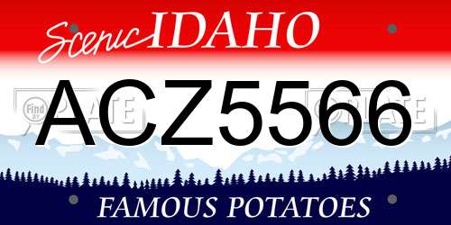 ACZ5566 Idaho License Plate
