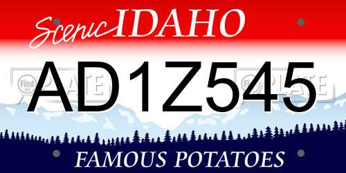 AD1Z545 Idaho License Plate