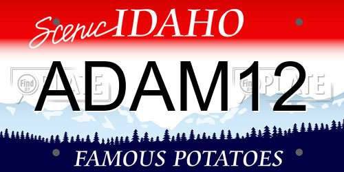 ADAM12 Idaho License Plate