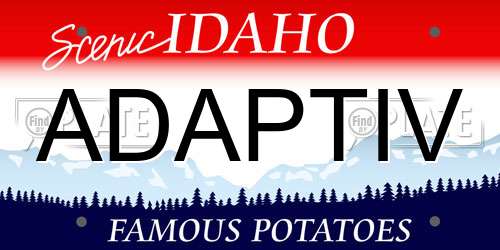 ADAPTIV Idaho License Plate