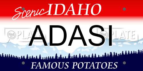 ADASI Idaho License Plate