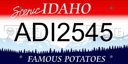 ADI2545 Idaho License Plate