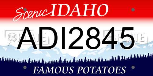ADI2845 Idaho License Plate