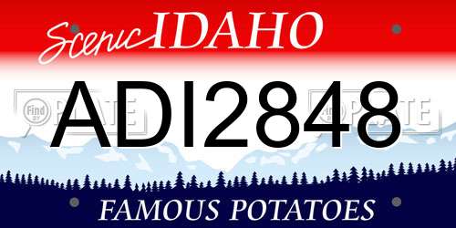 ADI2848 Idaho License Plate