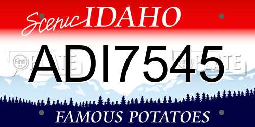 ADI7545 Idaho License Plate