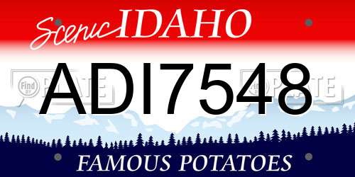 ADI7548 Idaho License Plate