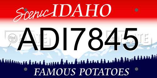 ADI7845 Idaho License Plate