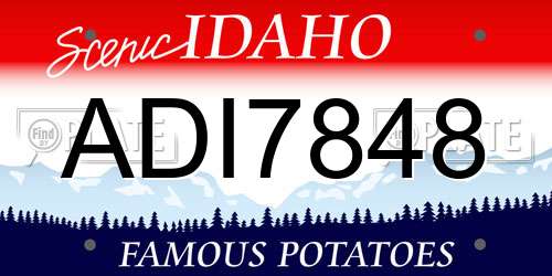 ADI7848 Idaho License Plate