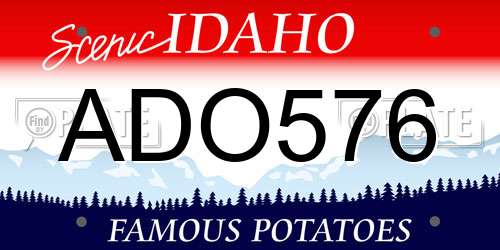 ADO576 Idaho License Plate