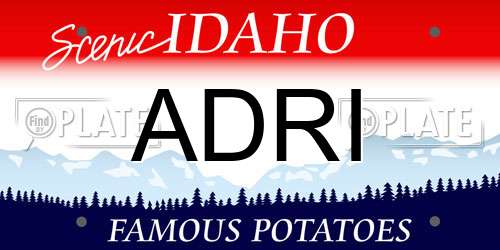 ADRI Idaho License Plate
