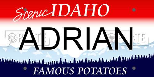 ADRIAN Idaho License Plate
