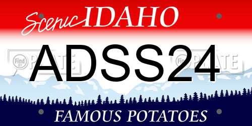 ADSS24 Idaho License Plate