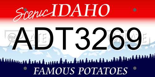 ADT3269 Idaho License Plate