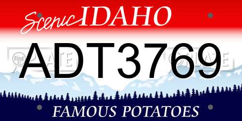 ADT3769 Idaho License Plate