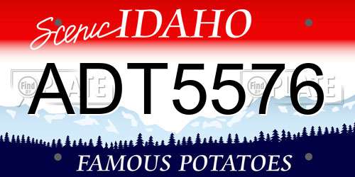 ADT5576 Idaho License Plate