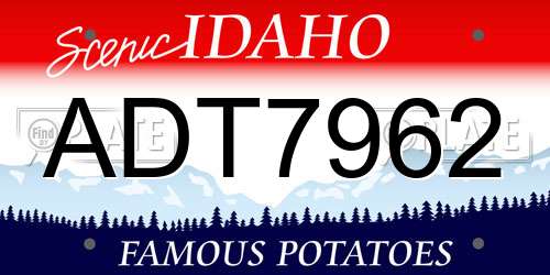 ADT7962 Idaho License Plate
