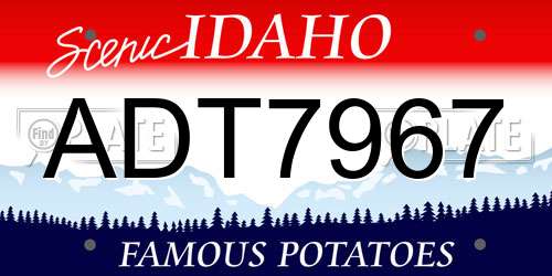 ADT7967 Idaho License Plate