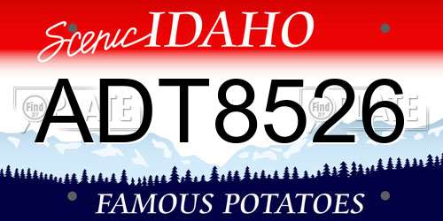 ADT8526 Idaho License Plate