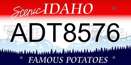 ADT8576 Idaho License Plate
