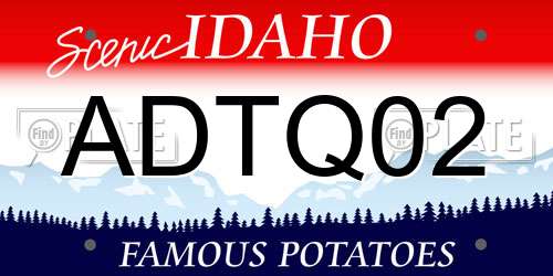 ADTQ02 Idaho License Plate