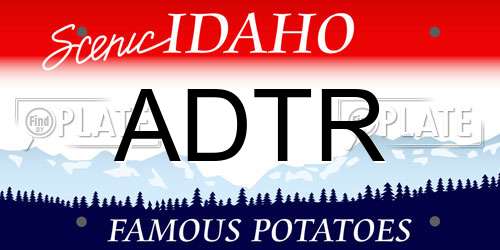 ADTR Idaho License Plate