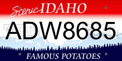 ADW8685 Idaho License Plate