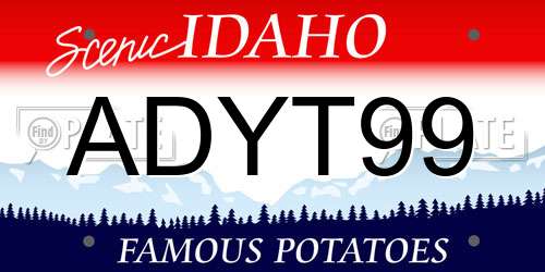 ADYT99 Idaho License Plate