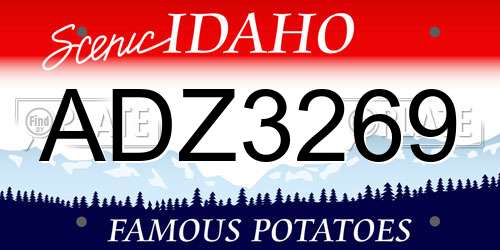 ADZ3269 Idaho License Plate