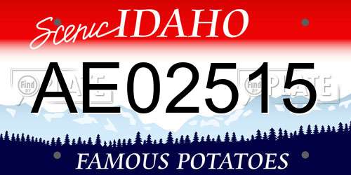 AE02515 Idaho License Plate