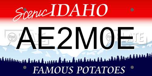 AE2M0E Idaho License Plate